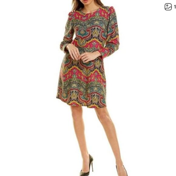 Jude Connally Justine Paisley Mini Dress Size XL - Picture 1 of 7